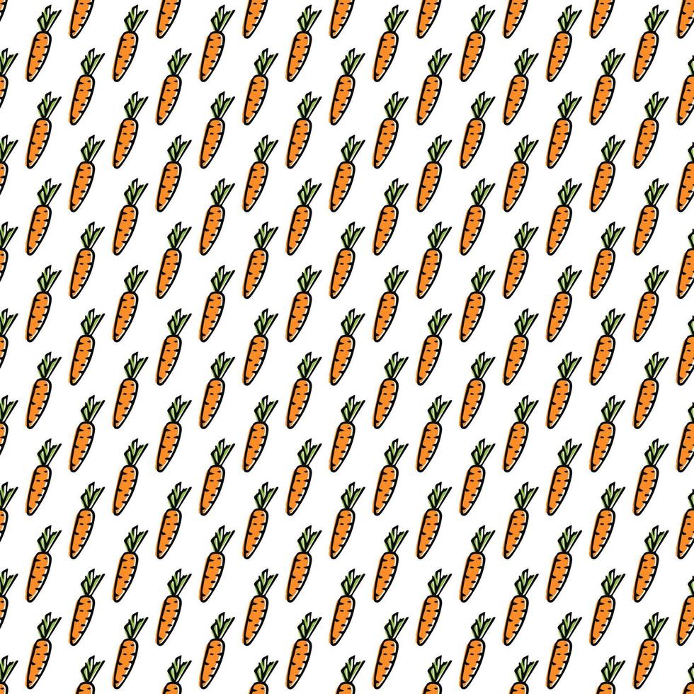 seamless carrot pattern. vector doodle illustration with carrot. pattern with carrot