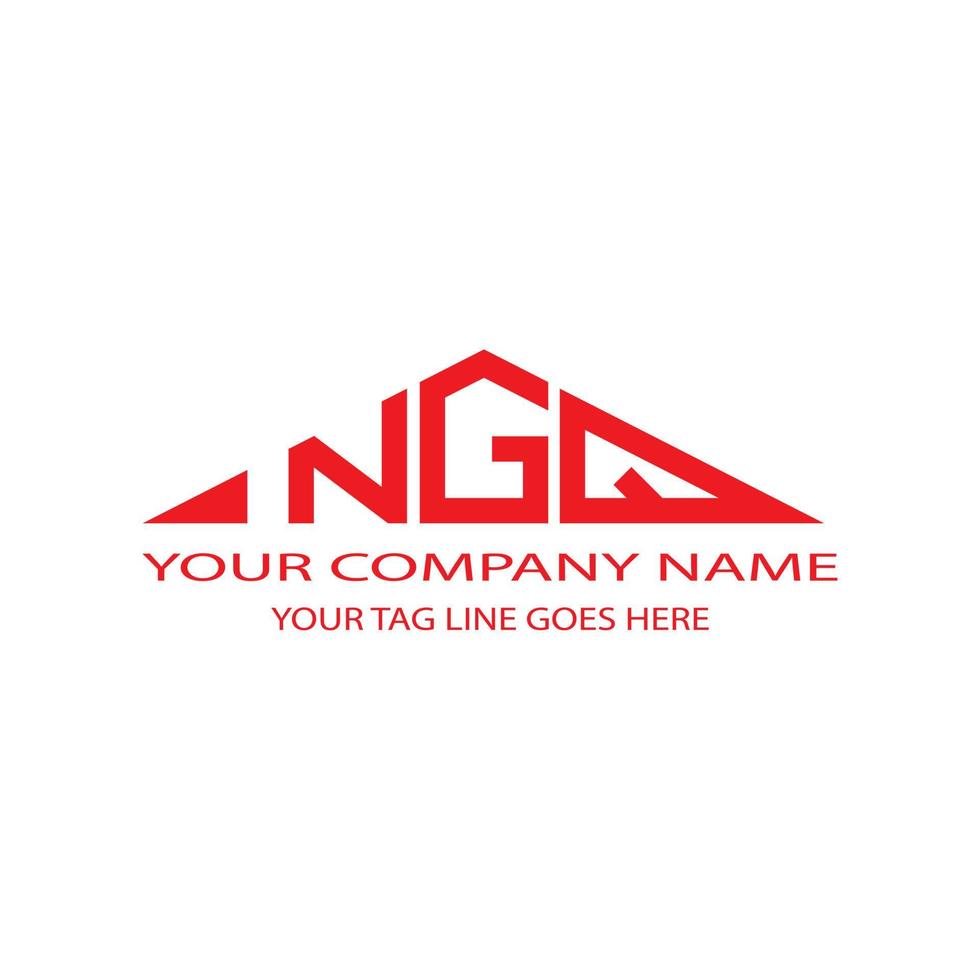 NGQ letter logo creative design with vector graphic