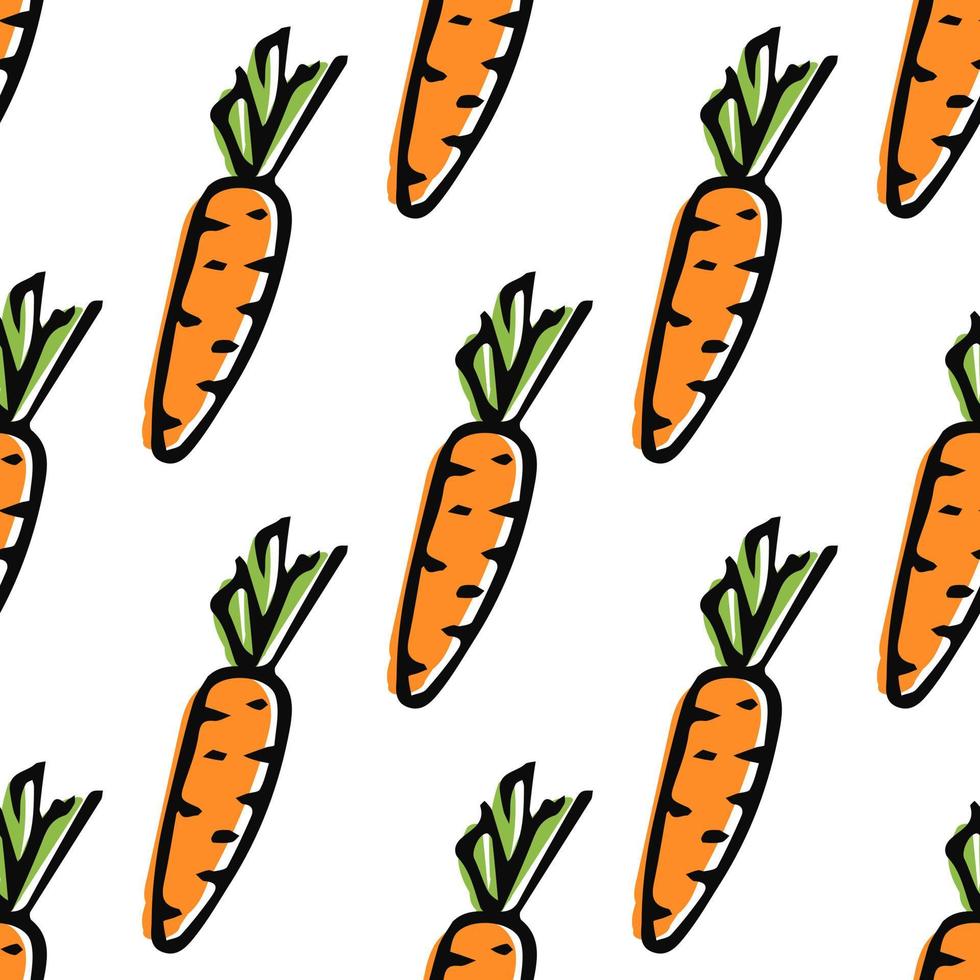 seamless carrot pattern. vector doodle illustration with carrot. pattern with carrot