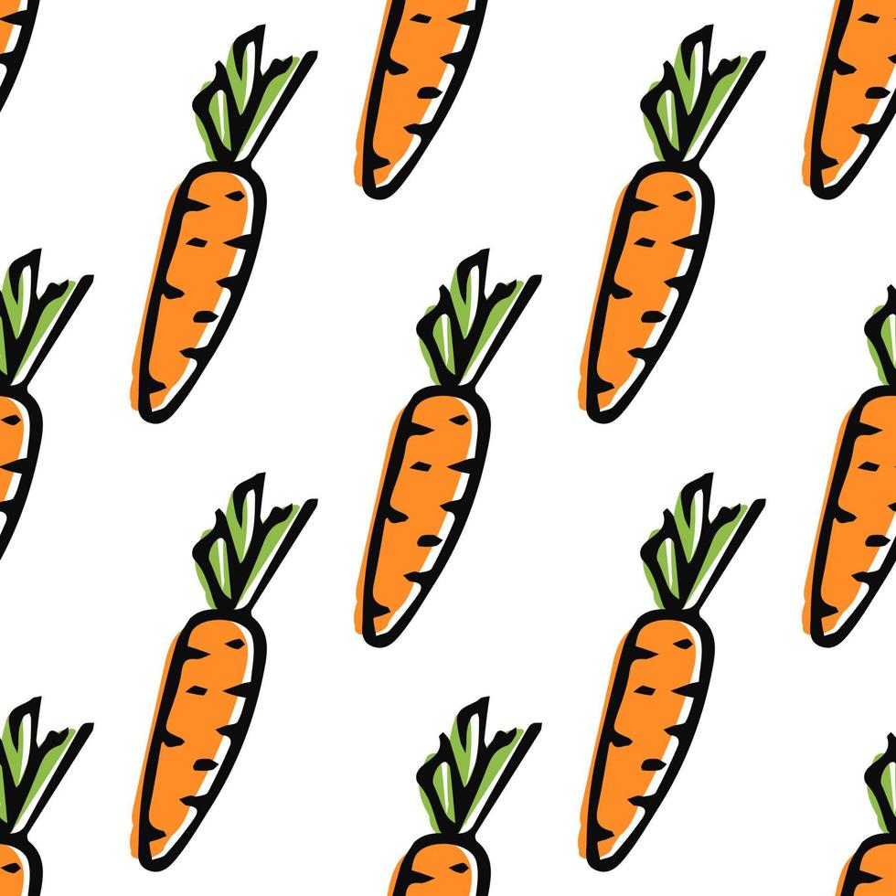 seamless carrot pattern. vector doodle illustration with carrot. pattern with carrot