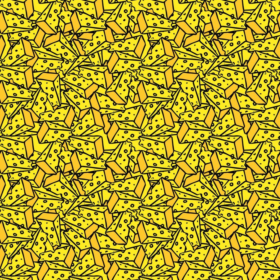 seamless cheese pattern. Doodle vector pattern with cheese icons. cheese background