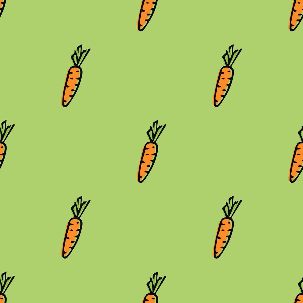 seamless carrot pattern. vector doodle illustration with carrot