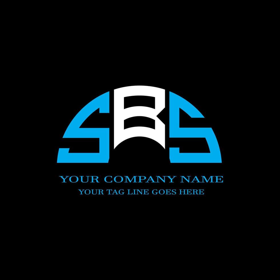 SBS letter logo creative design with vector graphic