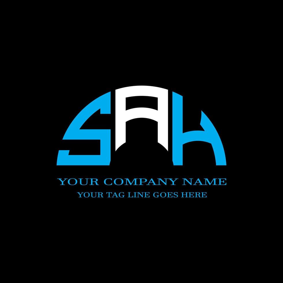 SAH letter logo creative design with vector graphic