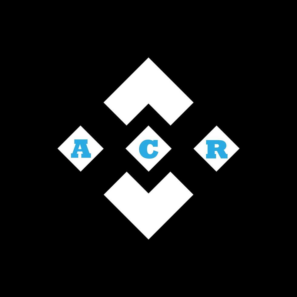 diseño creativo abstracto del logotipo de la letra acr. diseño unico vector