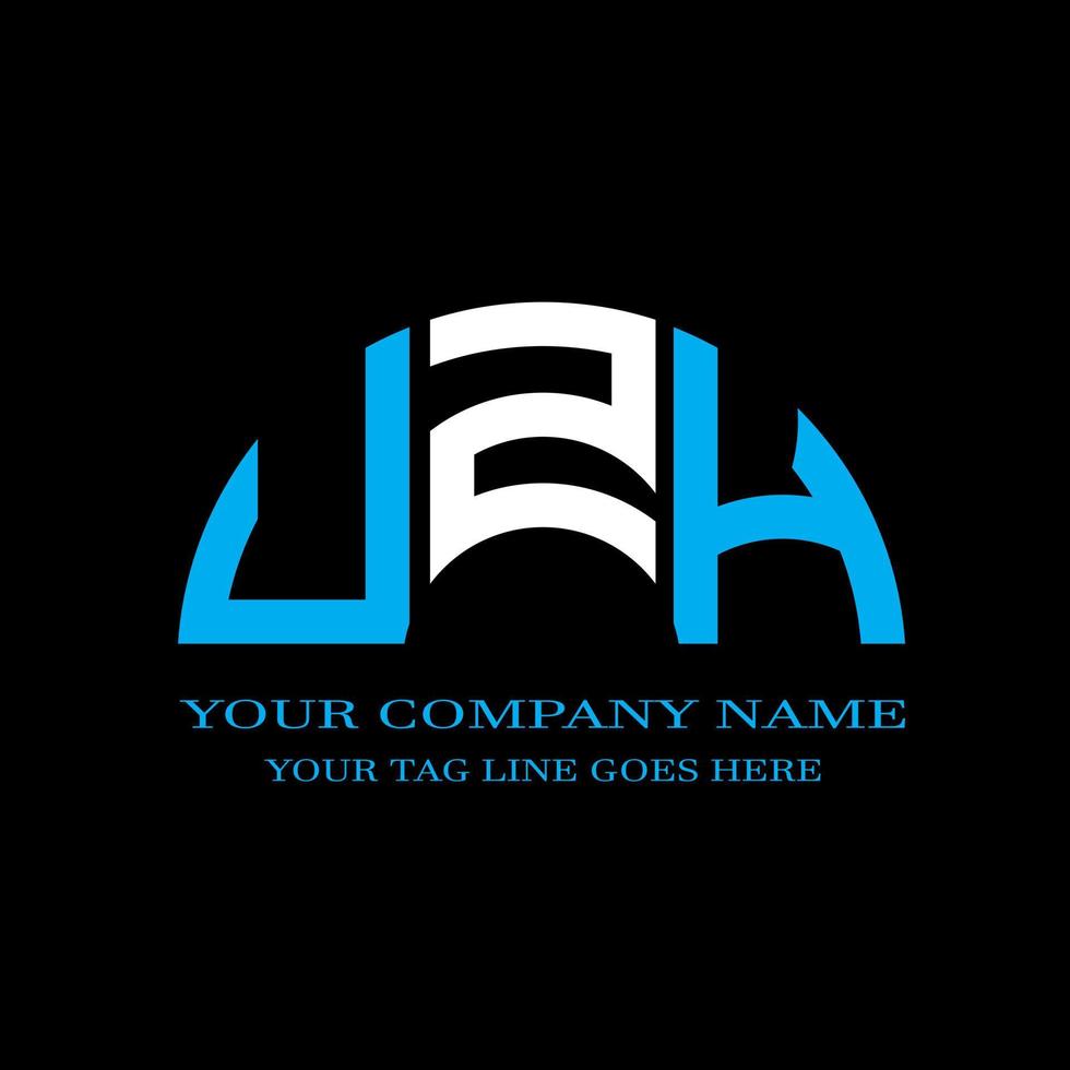 UZH letter logo creative design with vector graphic