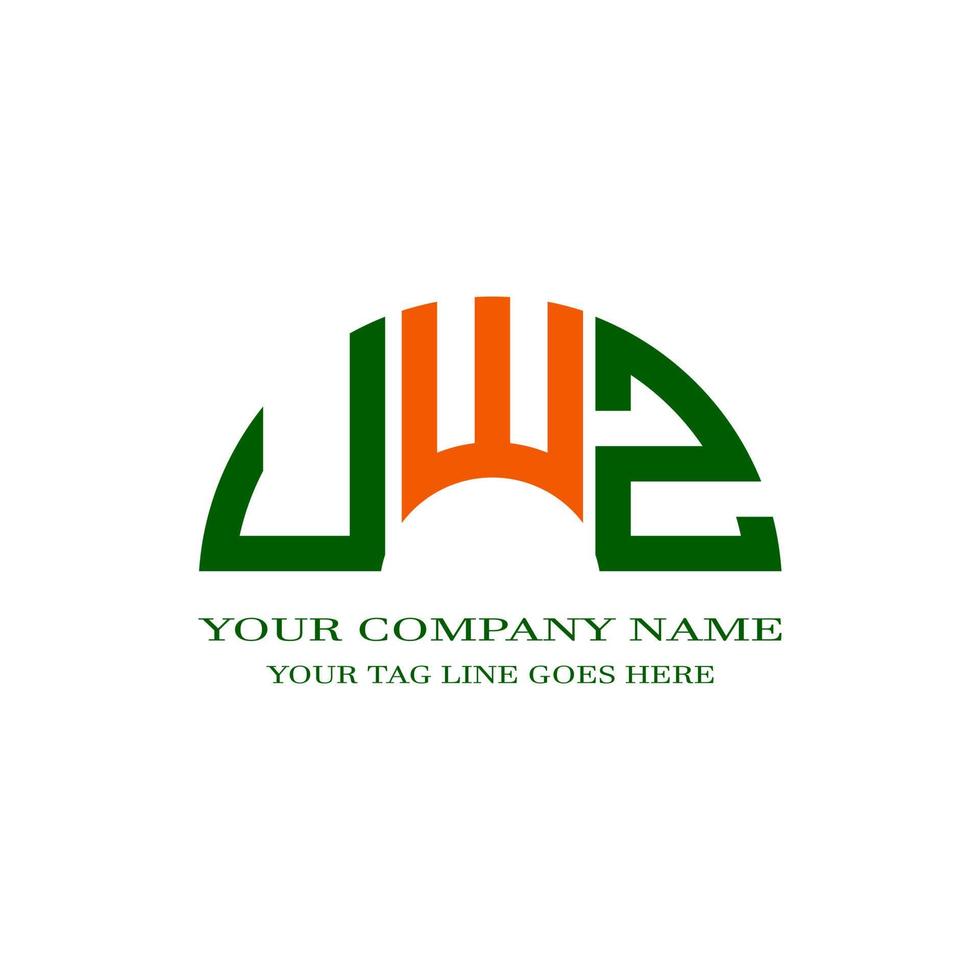 UWZ letter logo creative design with vector graphic
