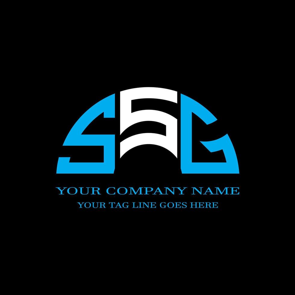 SSG letter logo creative design with vector graphic