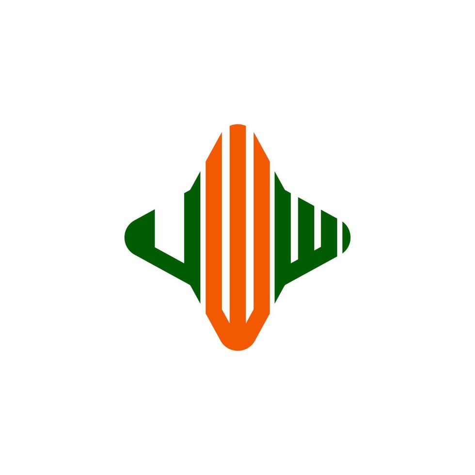 UWW letter logo creative design with vector graphic