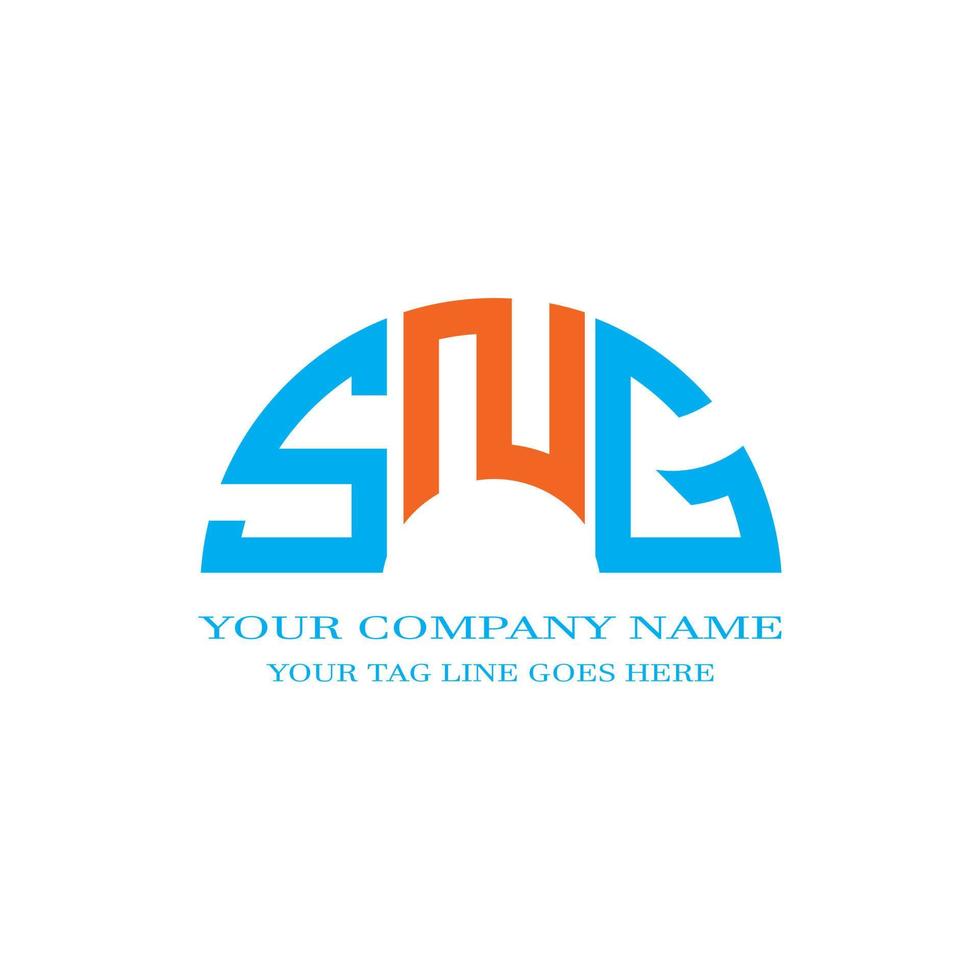 SNG letter logo creative design with vector graphic