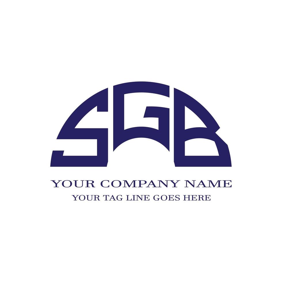 diseño creativo del logotipo de la letra sgb con gráfico vectorial vector