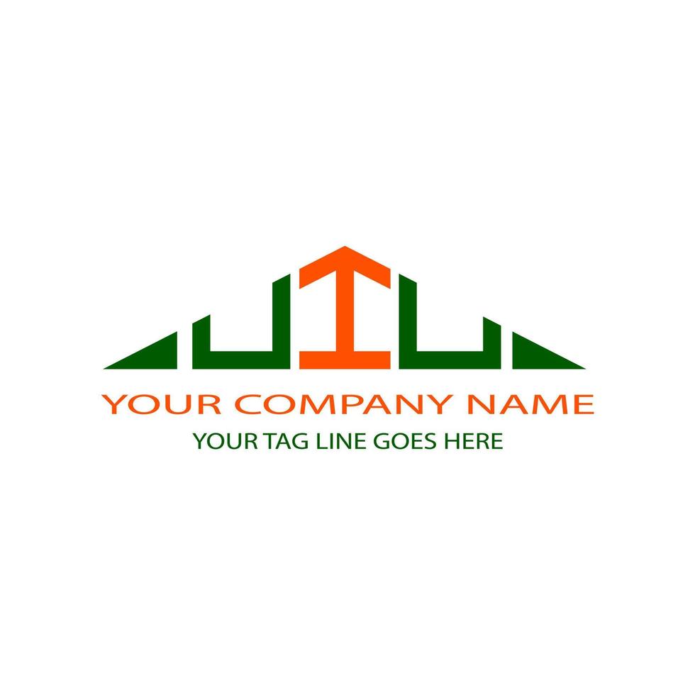 UIU letter logo creative design with vector graphic