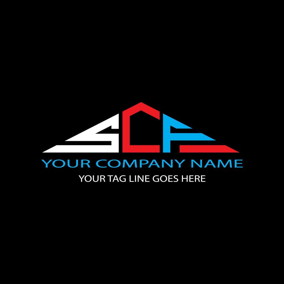 SCF letter logo creative design with vector graphic