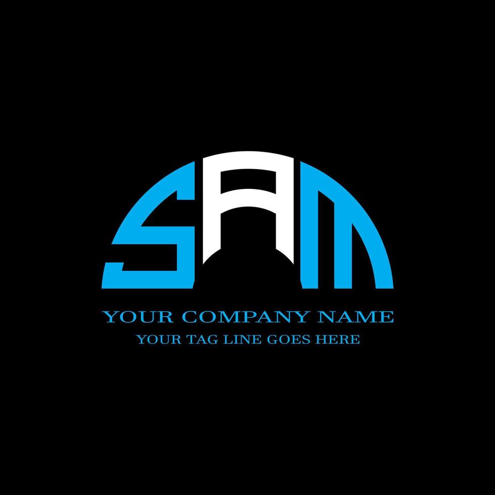 SAM letter logo creative design with vector graphic