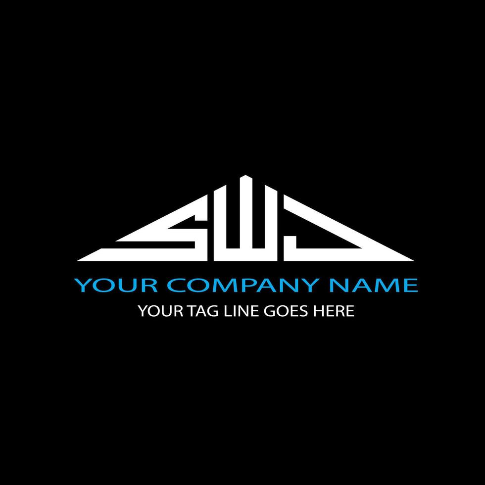 SWJ letter logo creative design with vector graphic