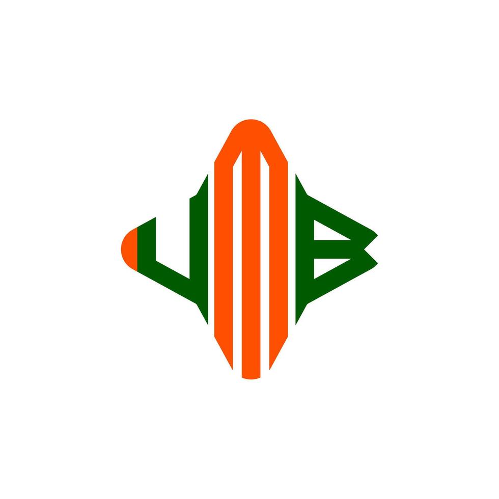 diseño creativo del logotipo de la letra umb con gráfico vectorial vector