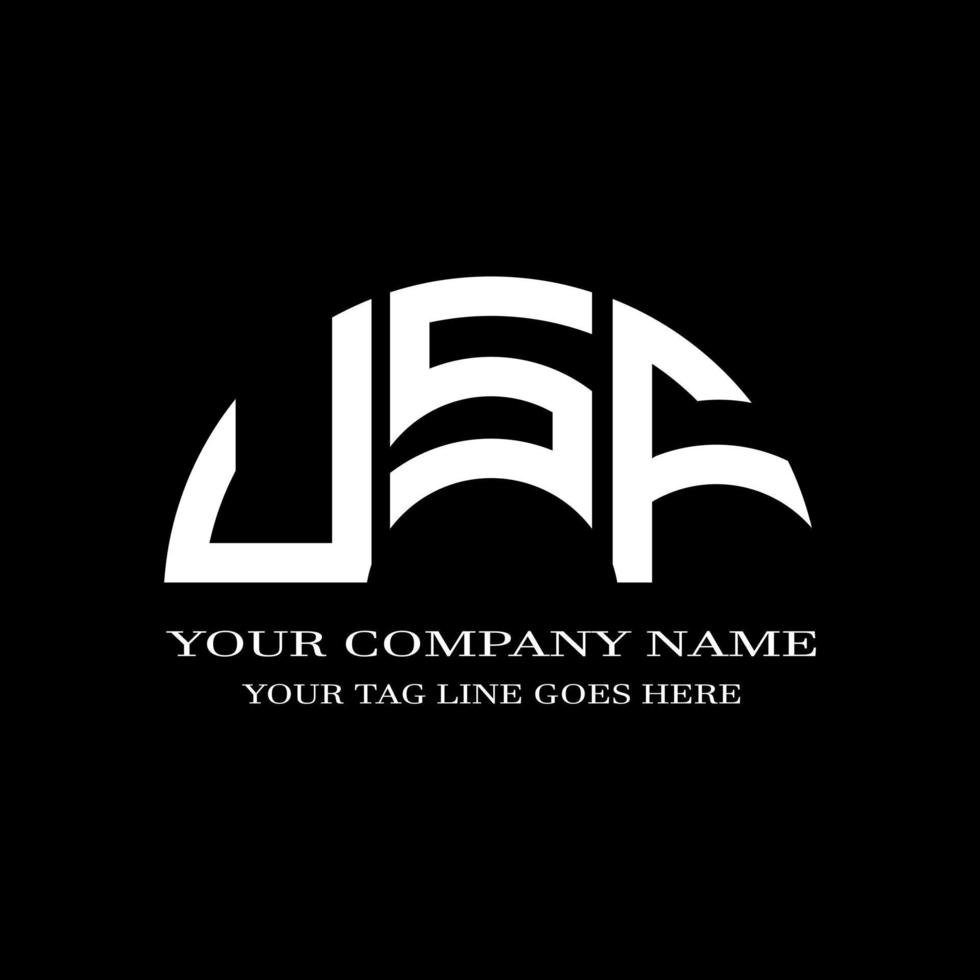 USF letter logo creative design with vector graphic