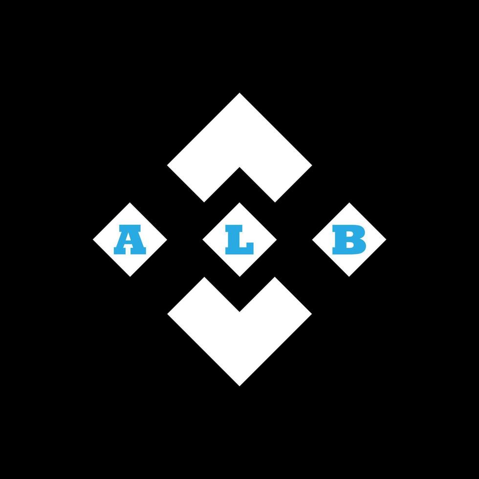 diseño creativo abstracto del logotipo de la letra alb. alba diseño unico vector