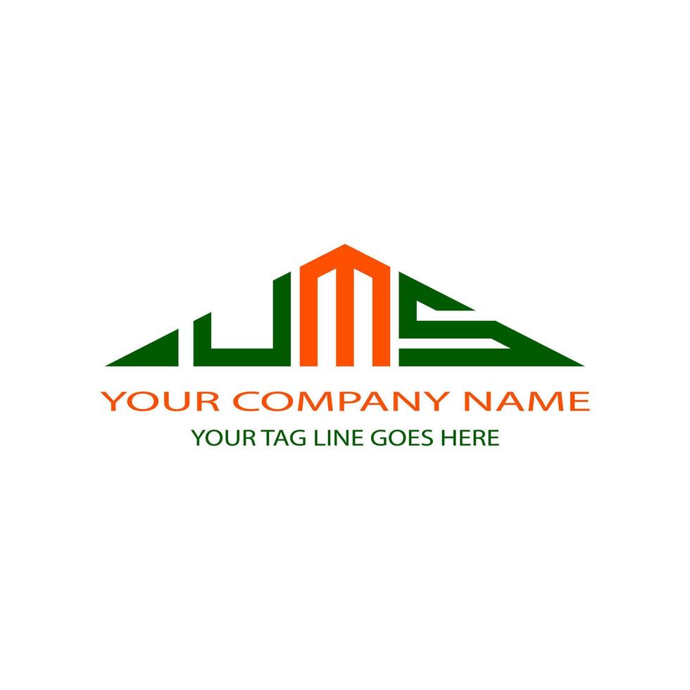 UMS letter logo creative design with vector graphic