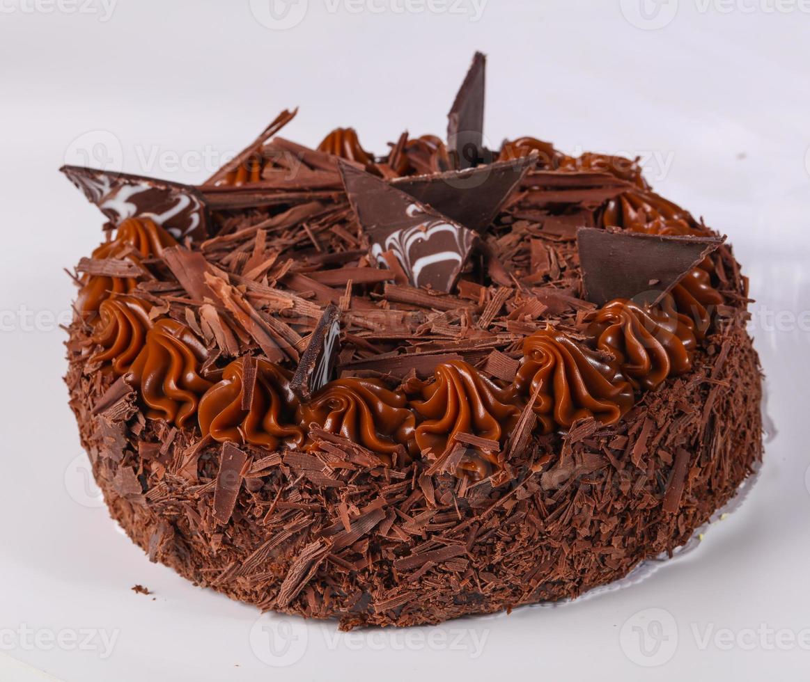 delicioso pastel de chocolate foto