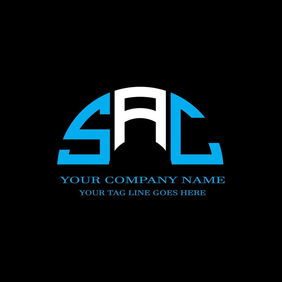 SAC letter logo creative design with vector graphic