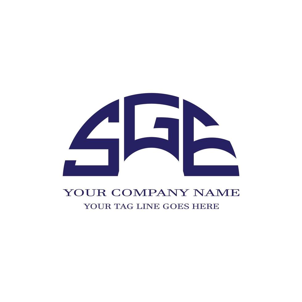 SGE letter logo creative design with vector graphic