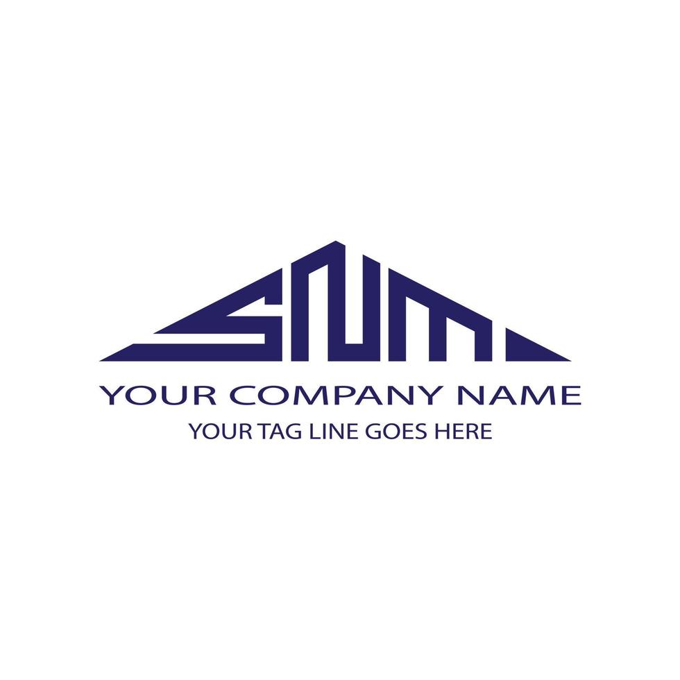 SNM letter logo creative design with vector graphic
