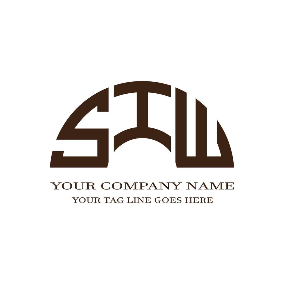 SIW letter logo creative design with vector graphic