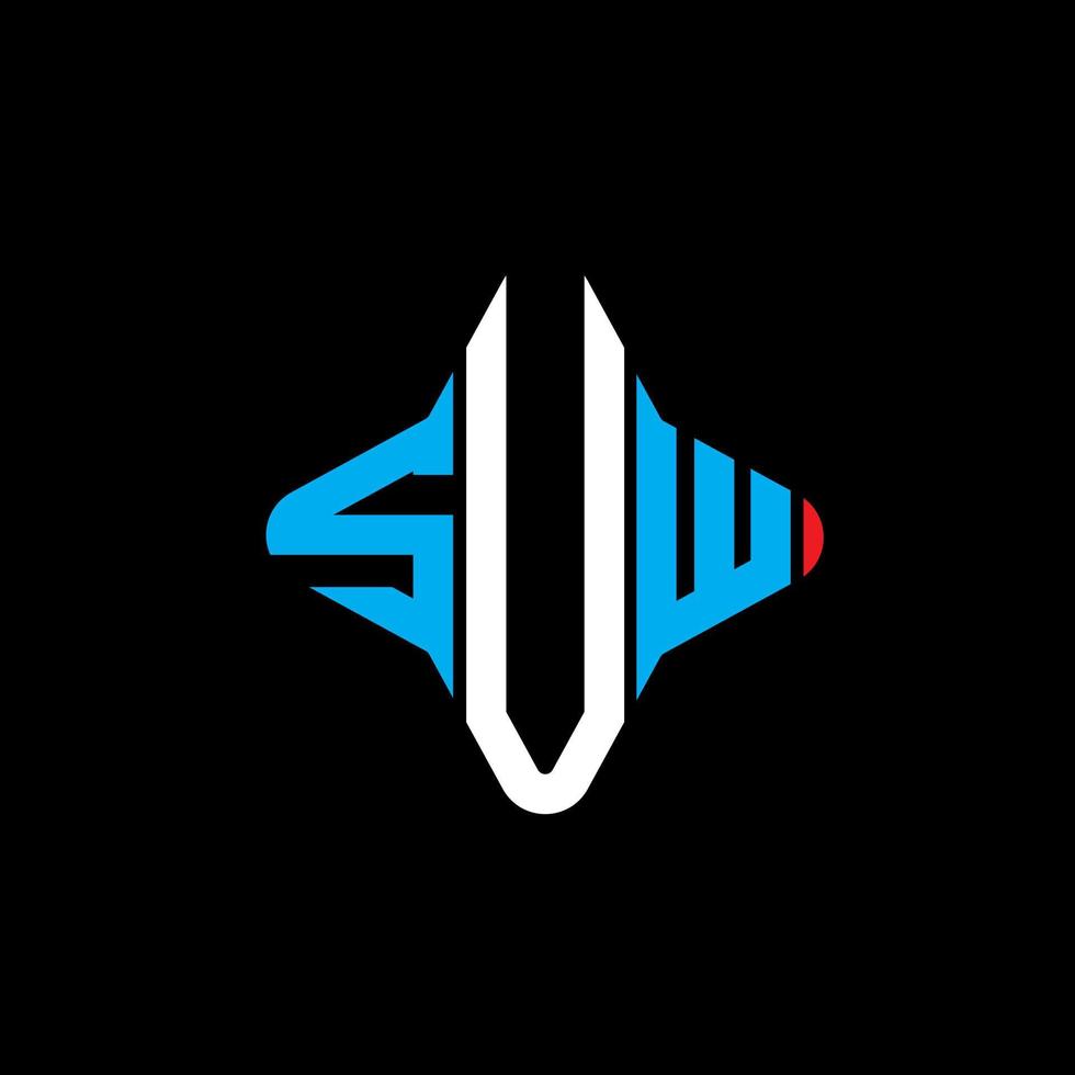 SUW letter logo creative design with vector graphic