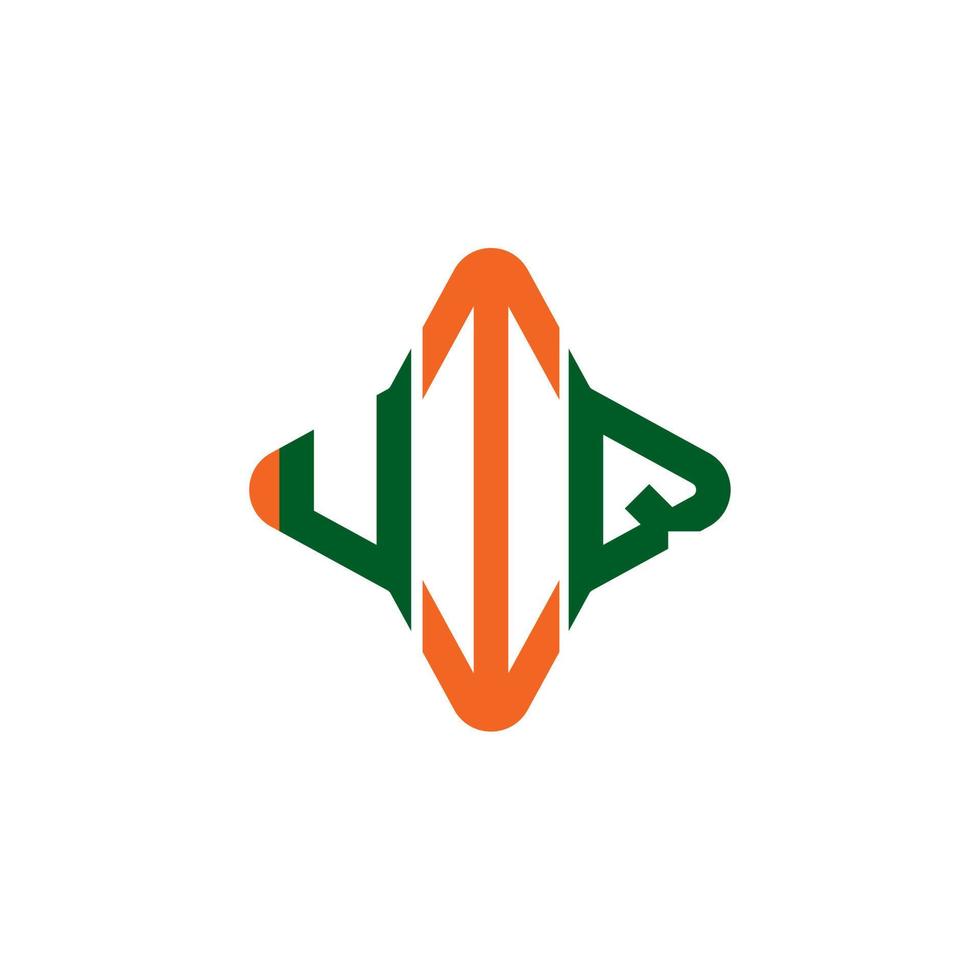diseño creativo del logotipo de la letra uiq con gráfico vectorial vector
