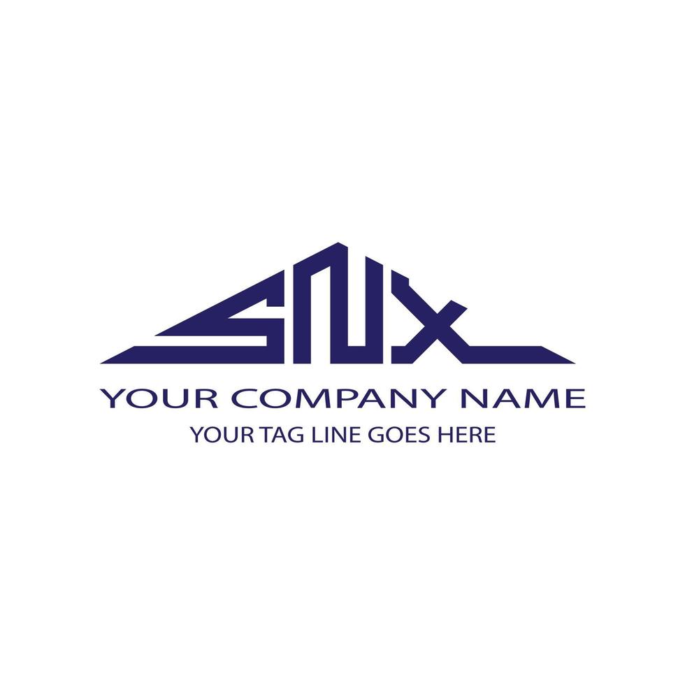 SNX letter logo creative design with vector graphic