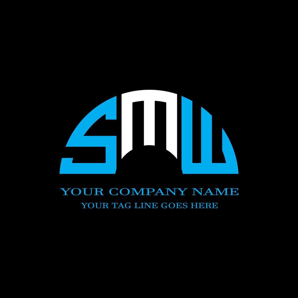 SMW letter logo creative design with vector graphic