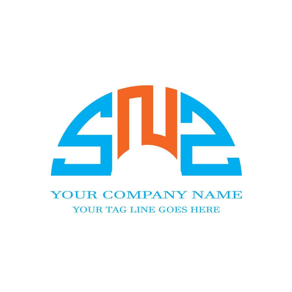 SNZ letter logo creative design with vector graphic