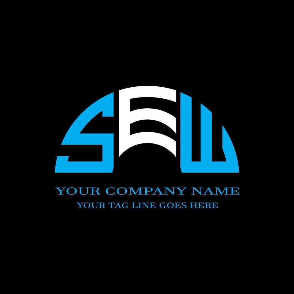 SEW letter logo creative design with vector graphic