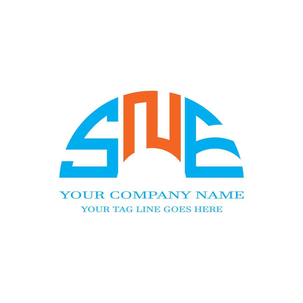 SNE letter logo creative design with vector graphic