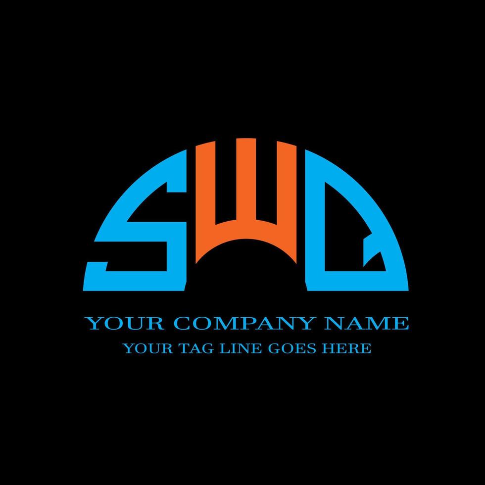 SWQ letter logo creative design with vector graphic