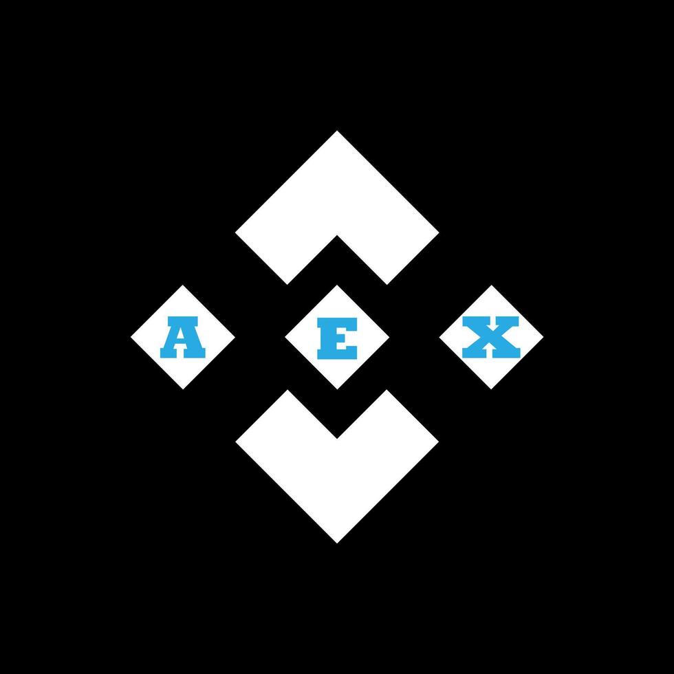 AEX letter logo abstract creative design. AEX unique design vector