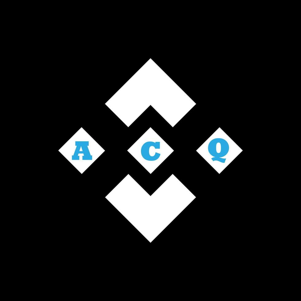 diseño creativo abstracto del logotipo de la letra acq. diseño único acq vector