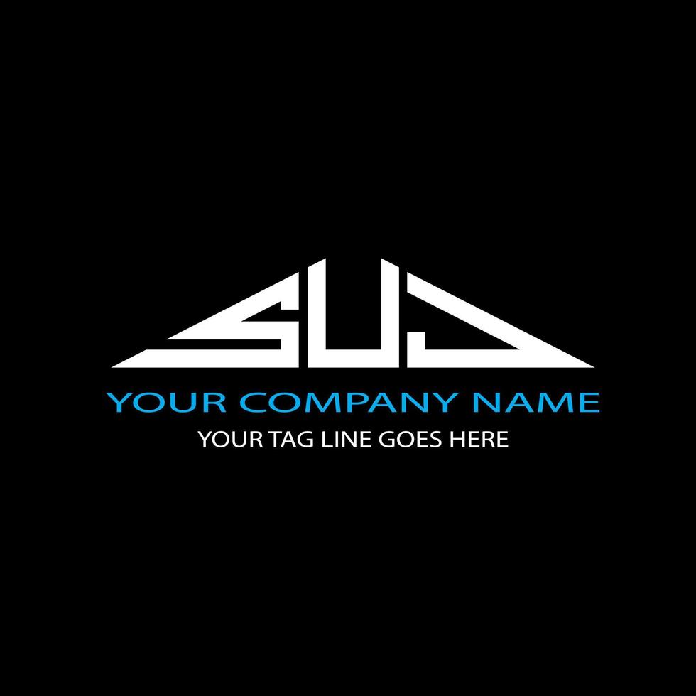 SUJ letter logo creative design with vector graphic