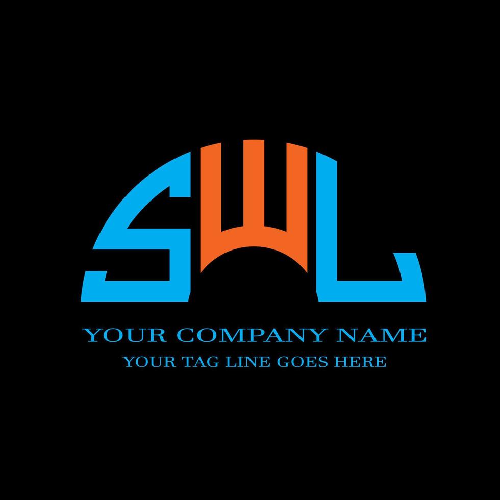 SWL letter logo creative design with vector graphic
