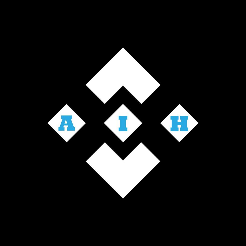 diseño creativo abstracto del logotipo de la letra aih. aih diseño único vector
