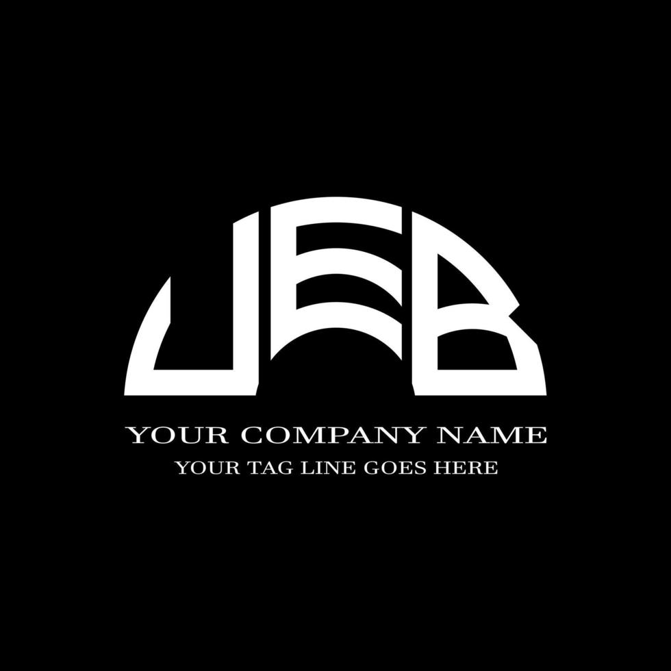 UEB letter logo creative design with vector graphic