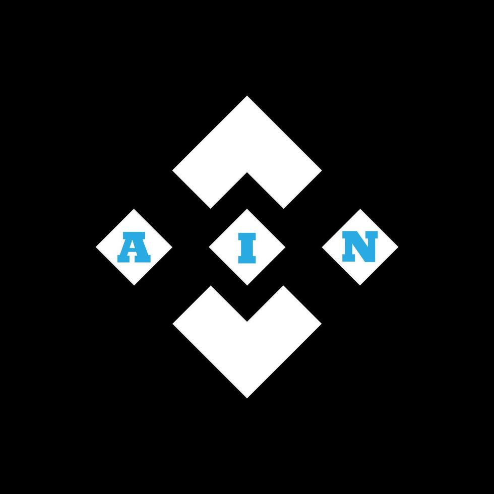AIN letter logo abstract creative design. AIN unique design vector