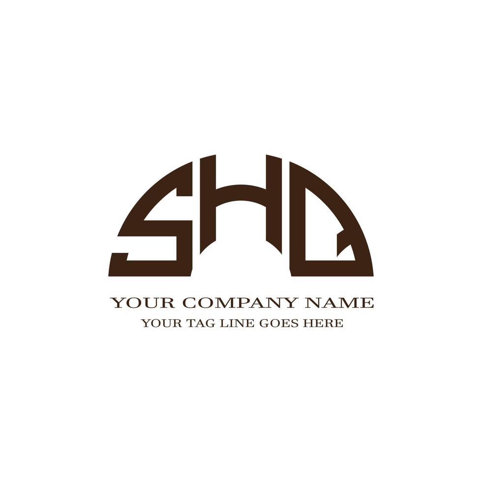 SHQ letter logo creative design with vector graphic