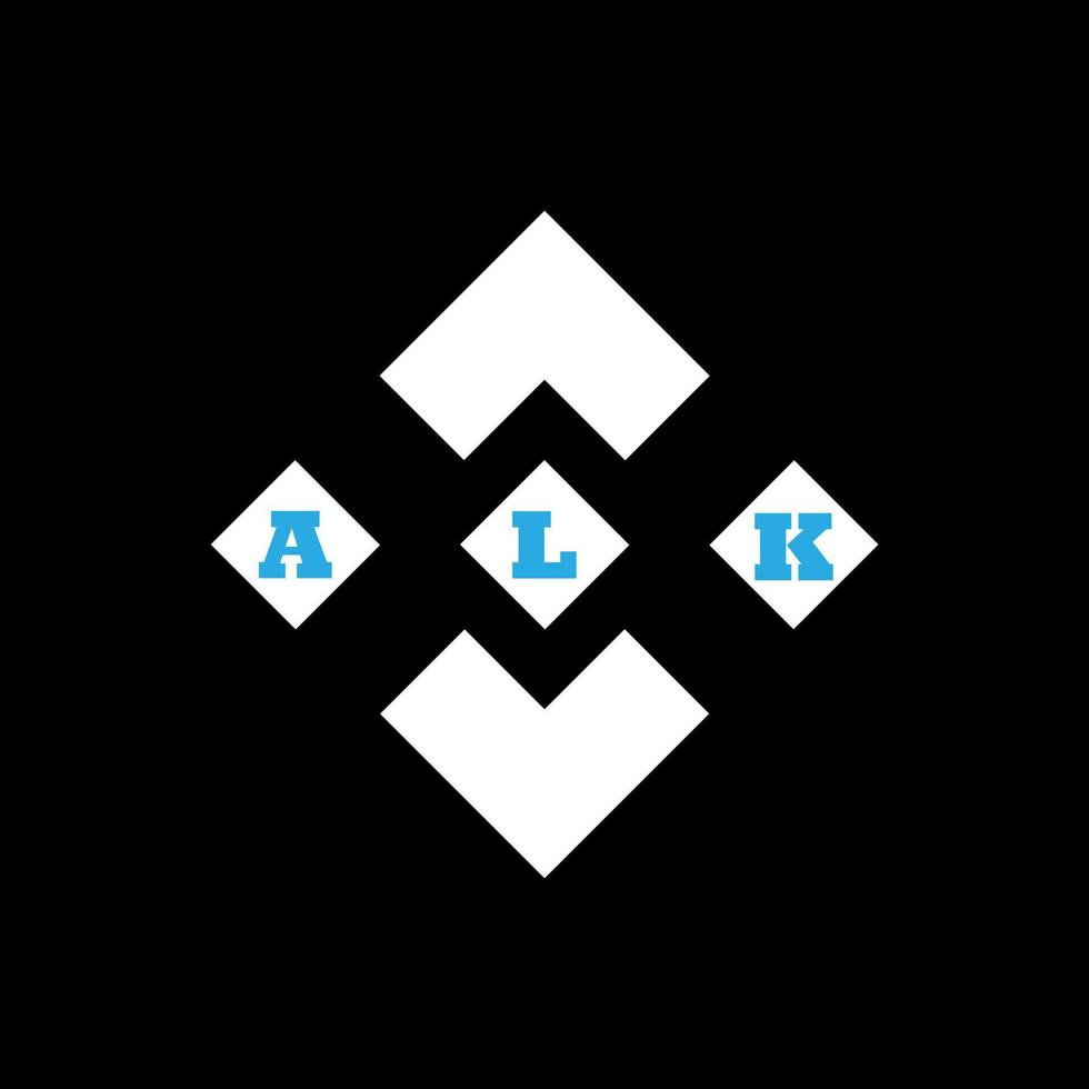 diseño creativo abstracto del logotipo de la letra alk. alk diseño unico vector