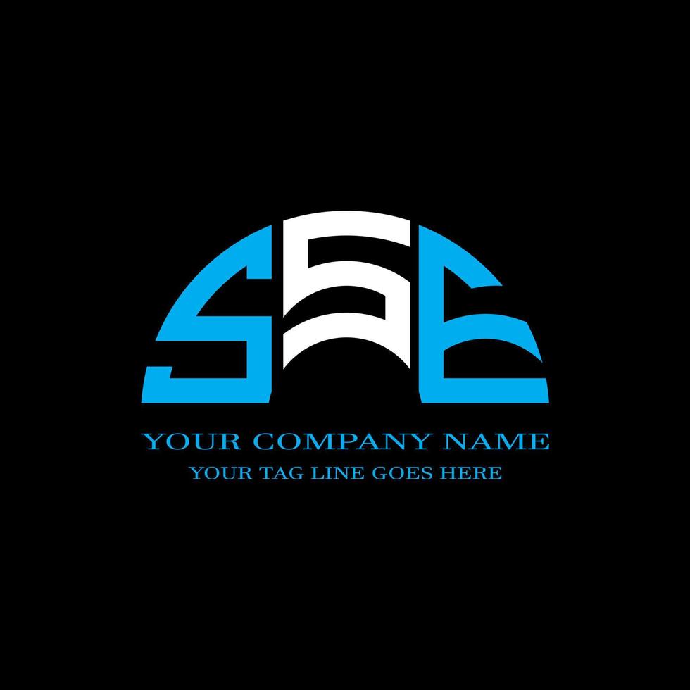 SSE letter logo creative design with vector graphic