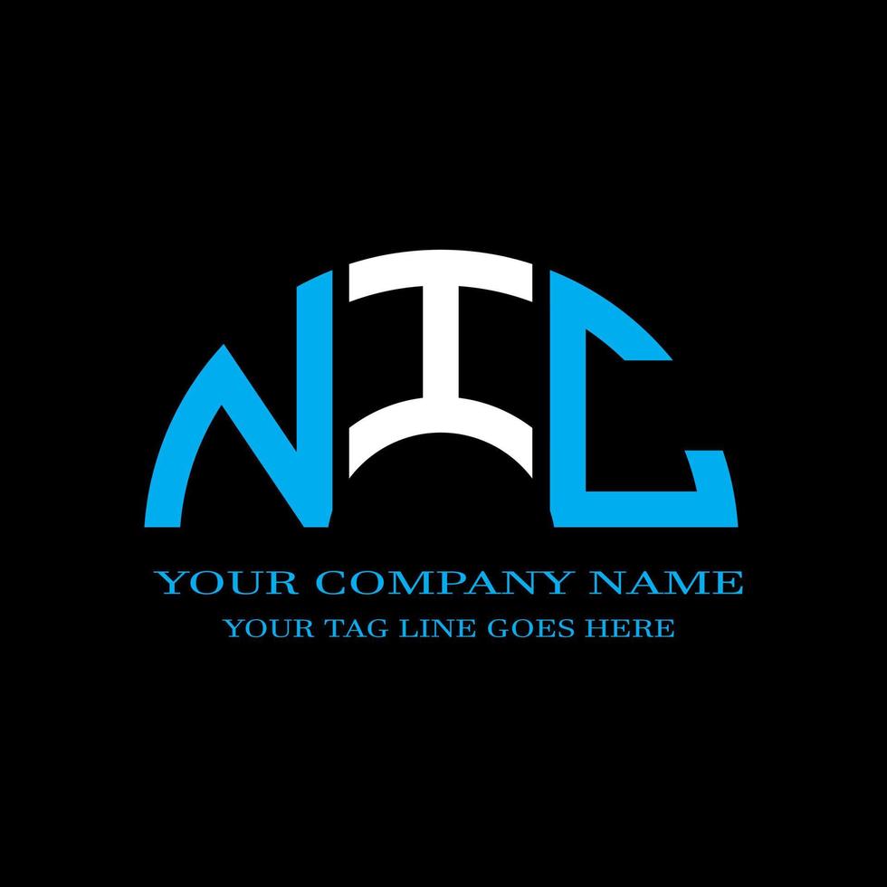 NIC letter logo creative design with vector graphic