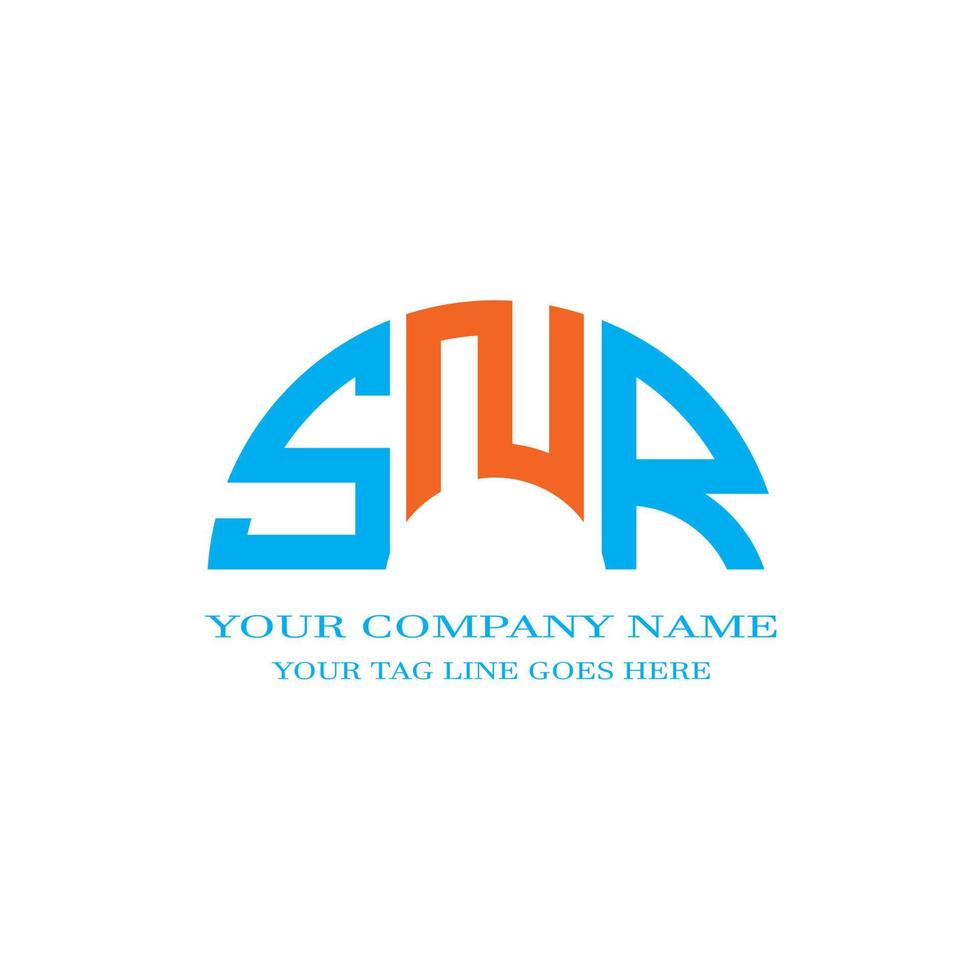 SNR letter logo creative design with vector graphic