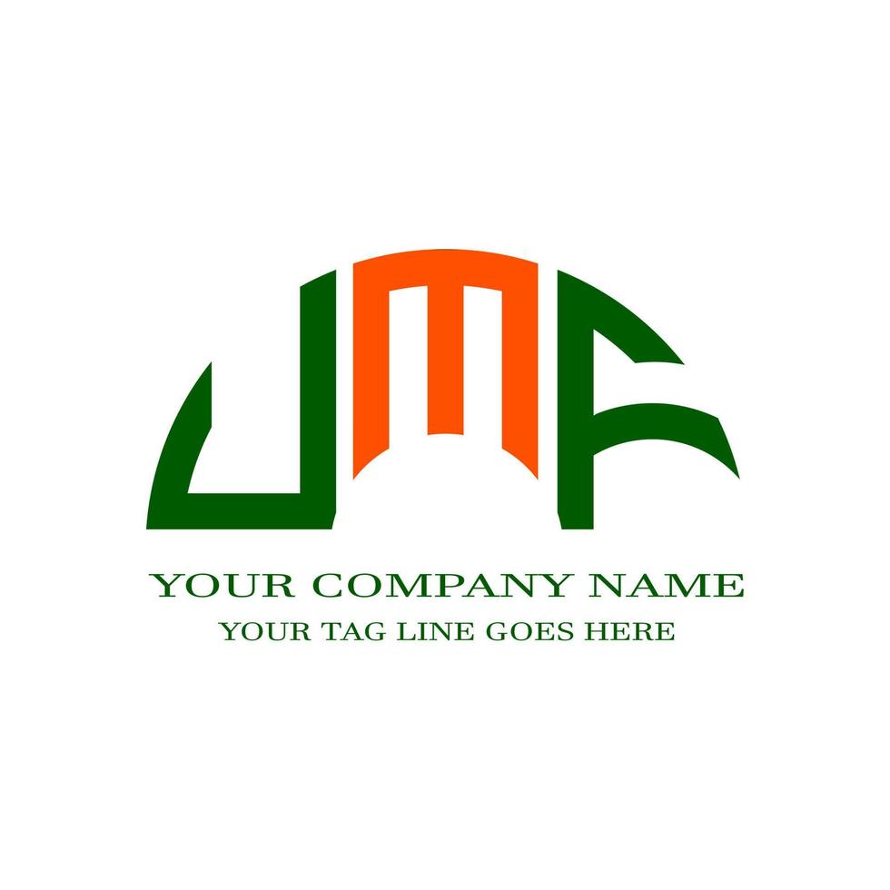 UMF letter logo creative design with vector graphic