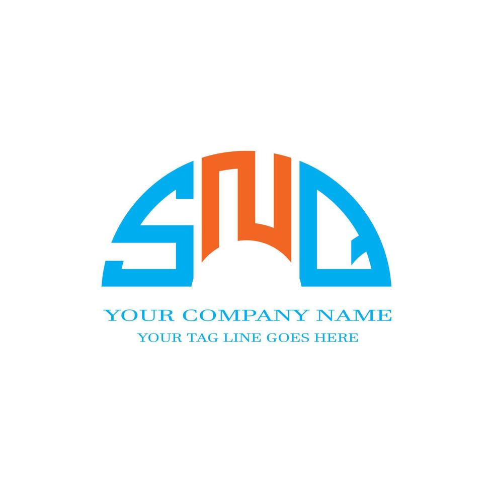 SNQ letter logo creative design with vector graphic